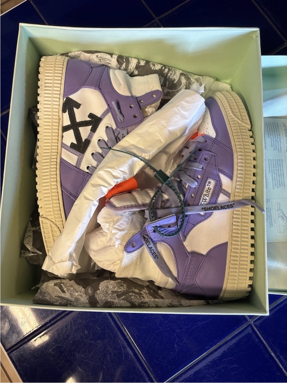 Off-White Off-Court 3.0 2013 Virgil Abloh Purple High Top Size 7 US Or 38 Euro